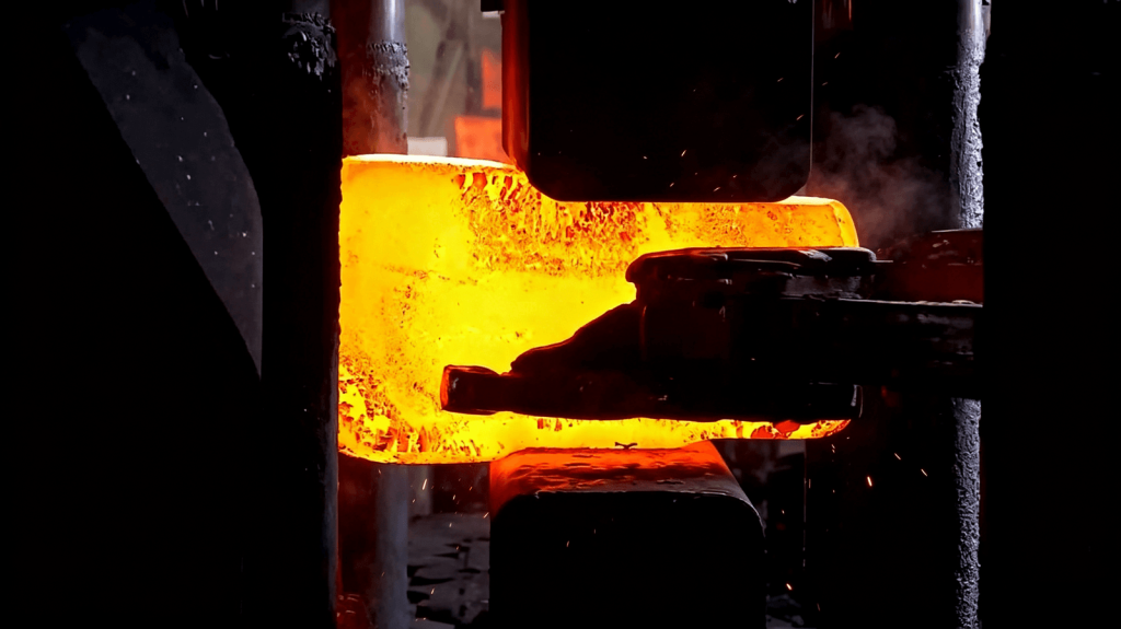 Hot forging metal forming process